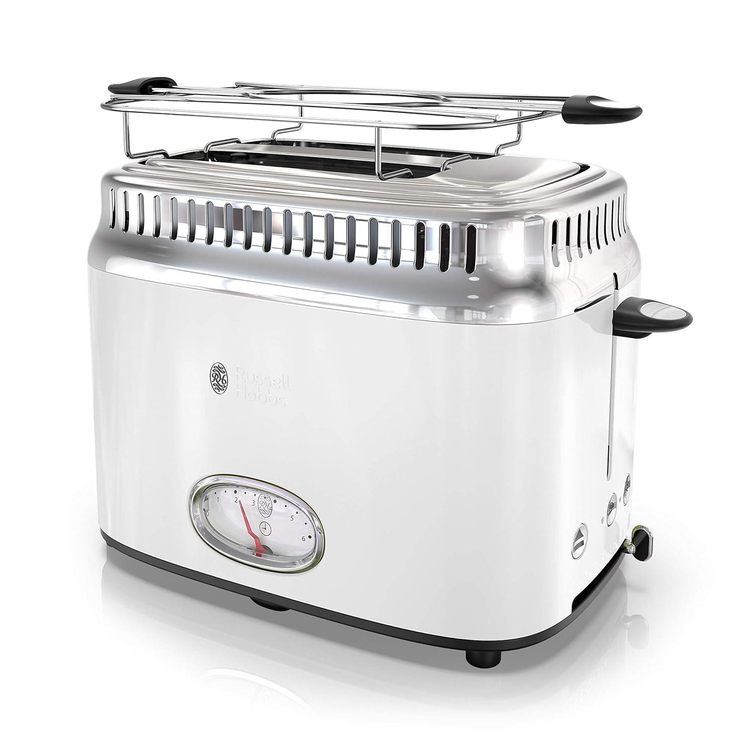 Russell Hobbs TR9150WTR Retro Style 2-Slice Toaster, White
