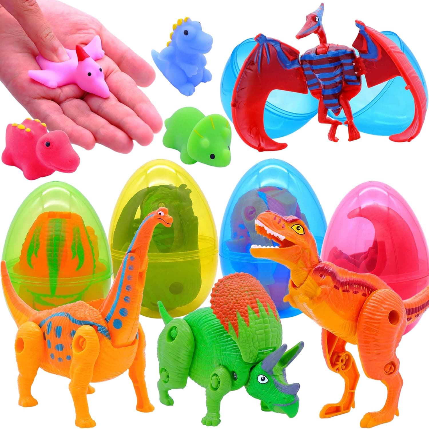 WEICAFLY Dinosaur Egg Toys Set Multiple Pack Transforming Dinosaur Eggs and Dinosaur Toys, for Boys and Girls
