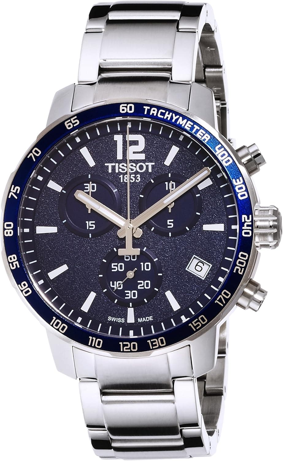 Tissot mens Quickster Chrono L/G Stainless Steel Casual Watch Grey T0954171104700