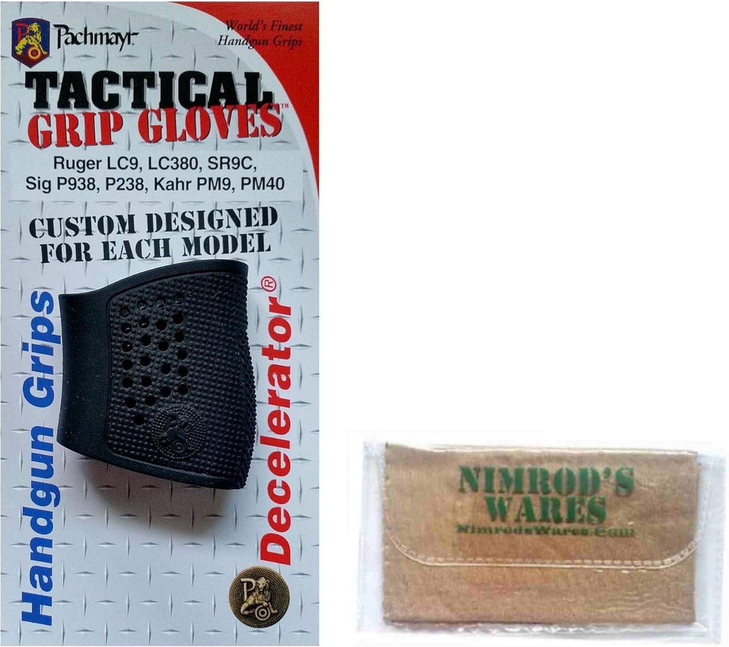 Nimrod's Wares Pachmayr Tactical Grip Glove Sleeve for Ruger SR9C Microfiber Cloth