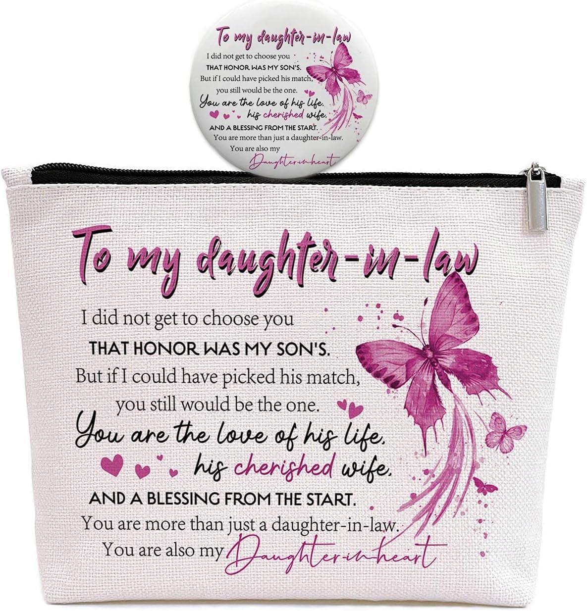 GevGuxLuo Birthday Gift for Women from Mother In Law, Wedding Gift, Makeup Bag