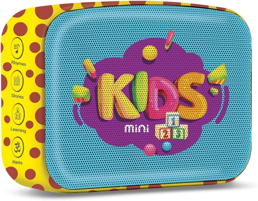 Carvaan Saregama Mini Kids - Pre-Loaded with Stories, Rhymes, Learnings, Mantras with Bluetooth/USB/Aux in-Out