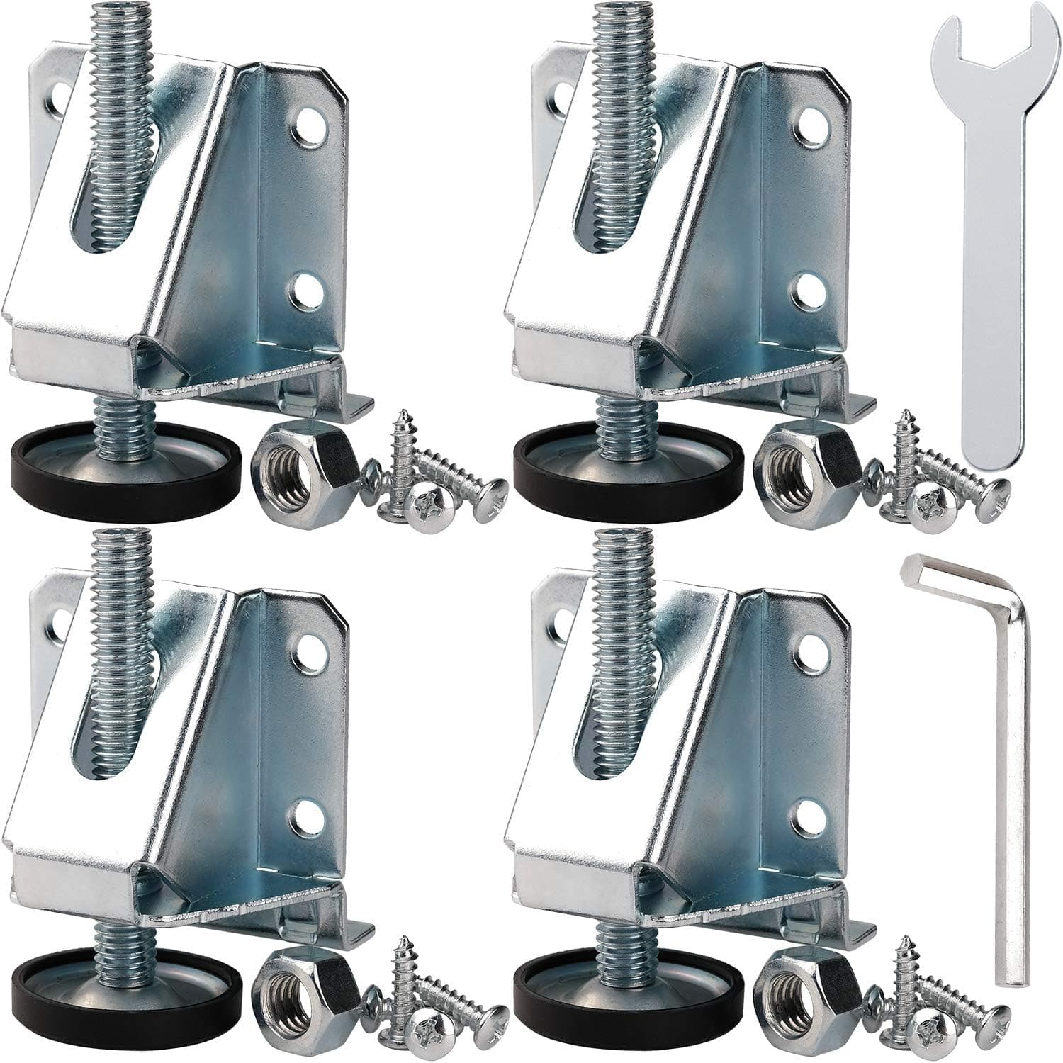 Anwenk Leveling Feet Heavy Duty Furniture Levelers Adjustable Table Leg Leveler w/Lock Nuts for Furniture,Table, Cabinets, Workbench,Shelving Units and More
