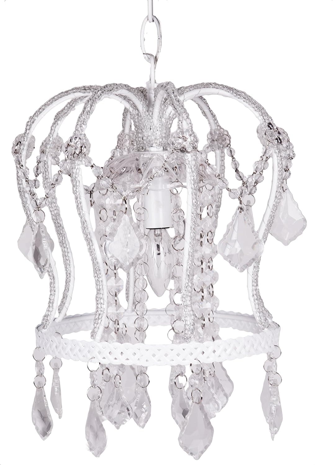 Tadpoles Crown Chandelier, White