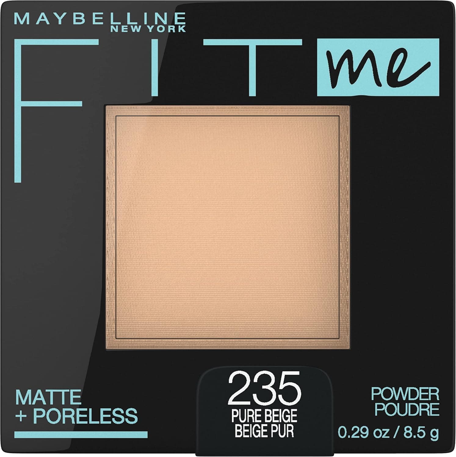 Maybelline New York Fit Me Matte + Poreless Pressed Face Powder Makeup & Setting Powder, Pure Beige, 1 Count