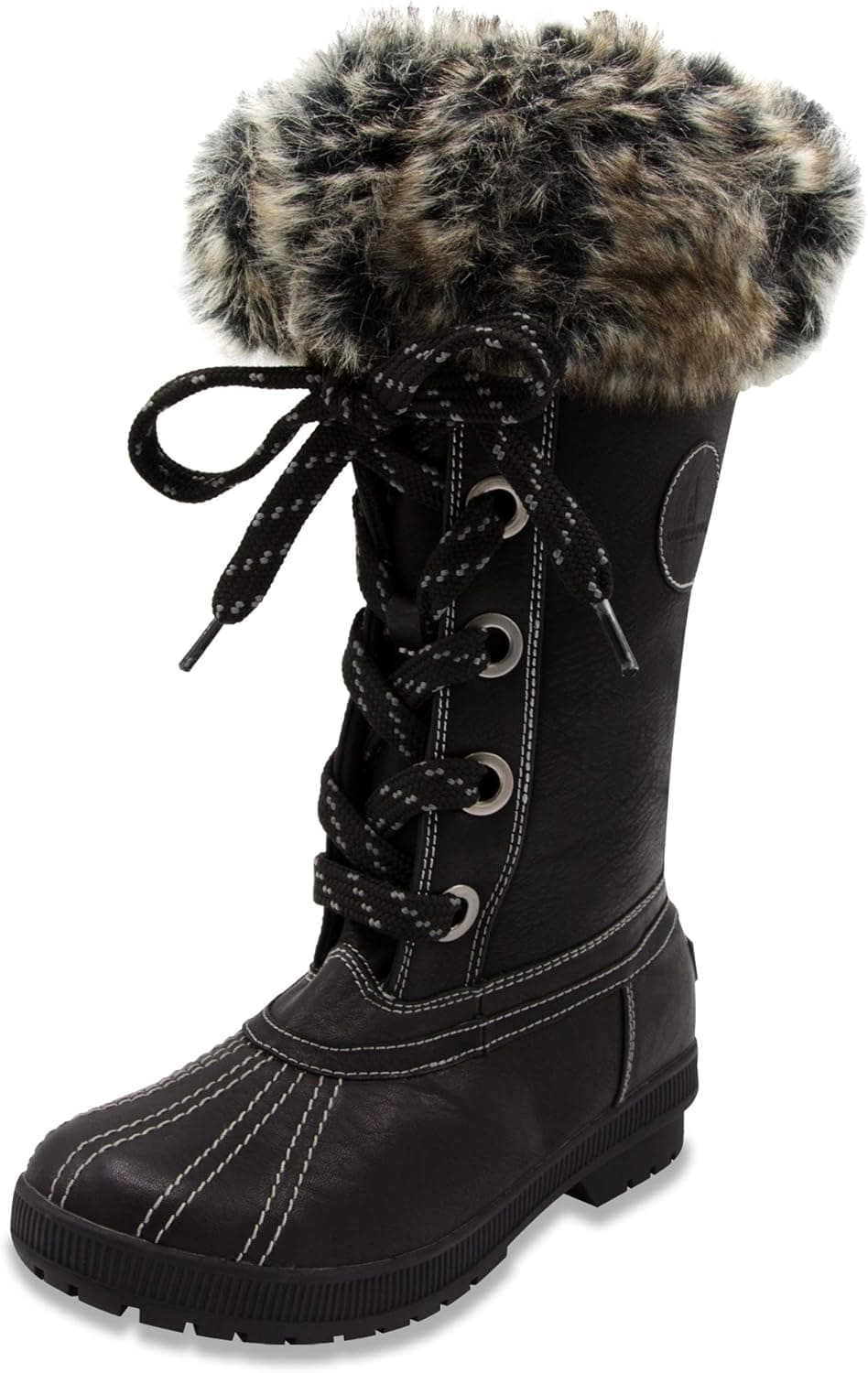LONDON FOG Womens Melton Cold Weather Snow Boot