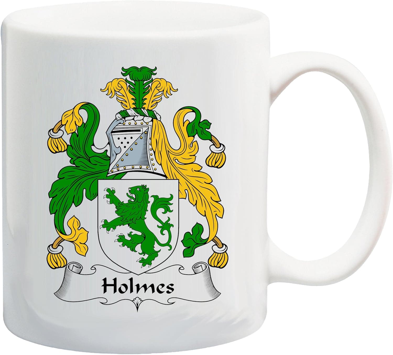 Holmes Coat of Arms/Holmes Family Crest 11 Oz Ceramic Coffee/Cocoa Mug by Carpe Diem Designs, Made in the U.S.A.
