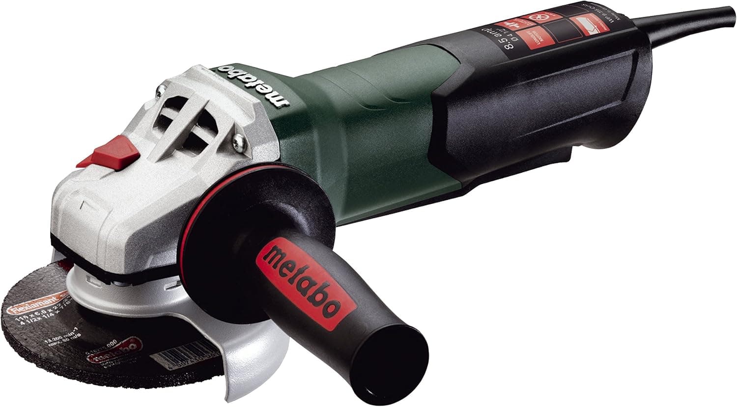 Metabo - 4.5" Angle Grinder - 10, 500 Rpm - 8.5 Amp W/Non-Lock Paddle (600380420 9-115 Quick), Professional Angle Grinders