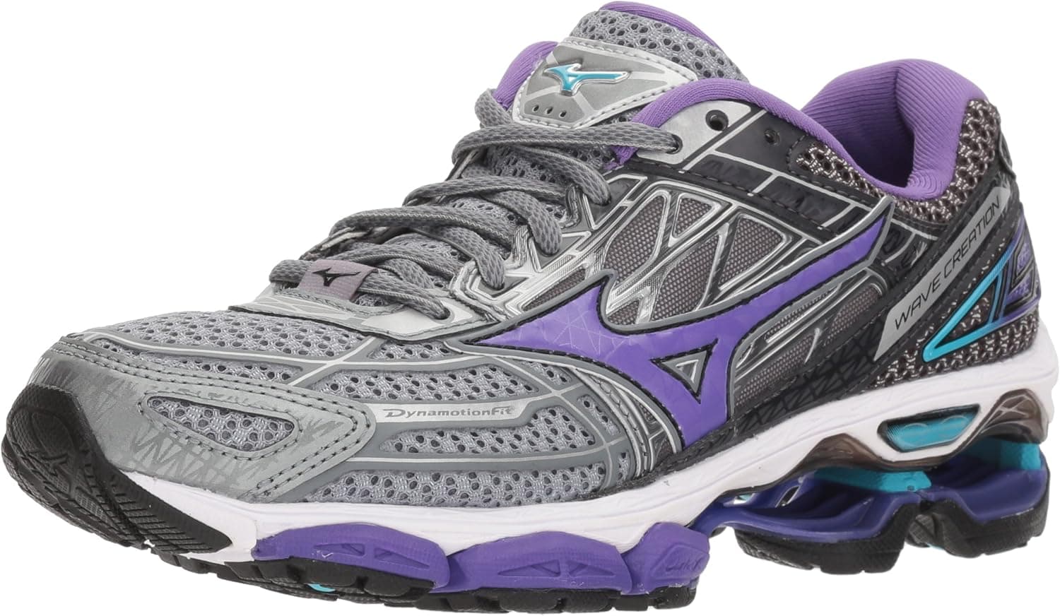 Mizuno Women's Wave Creation 19 Running Shoe, Monument/Passion Flower, 7