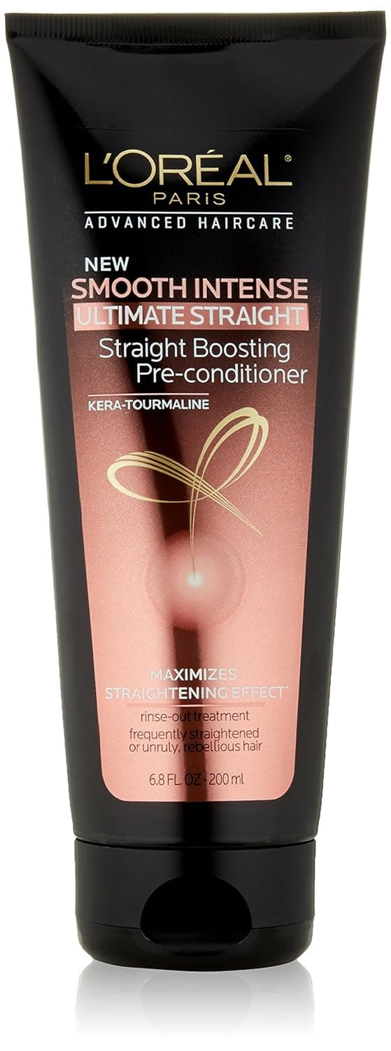L'Oreal Paris Hair Care Advanced Smooth Intense Ultimate Straight Boosting Pre-Conditioner, 6.8 floz