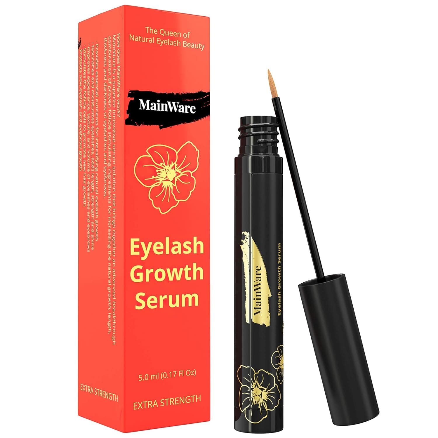 Eyelash Growth Serum and Eyebrow Enhancer - After using Eyelash Serum you will get healthy long and thick eyelashes - Lash boost Serum for Longer - Safe & Effective