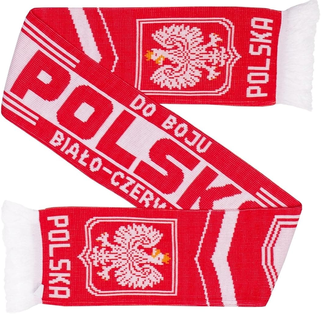 Polska Authentic Poland Soccer Knit Scarf, Made in Poland