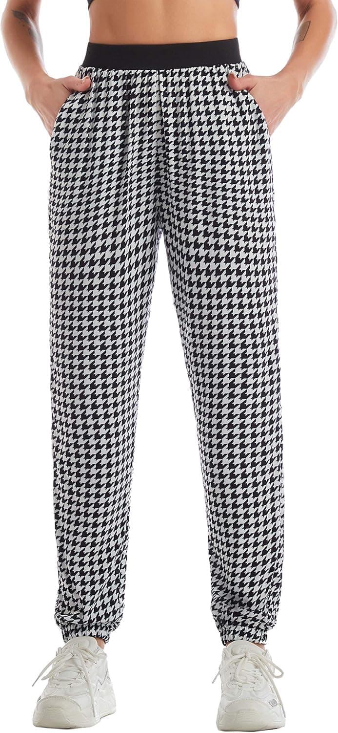 FITATH Women's Woven Lounge Pants Comfy Pajama Bottoms