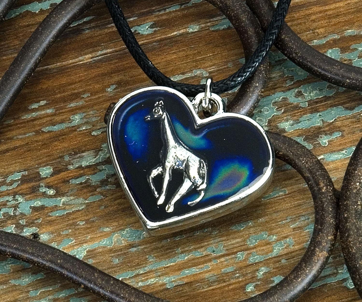 Wild Republic Mood Heart Necklaces - Giraffe