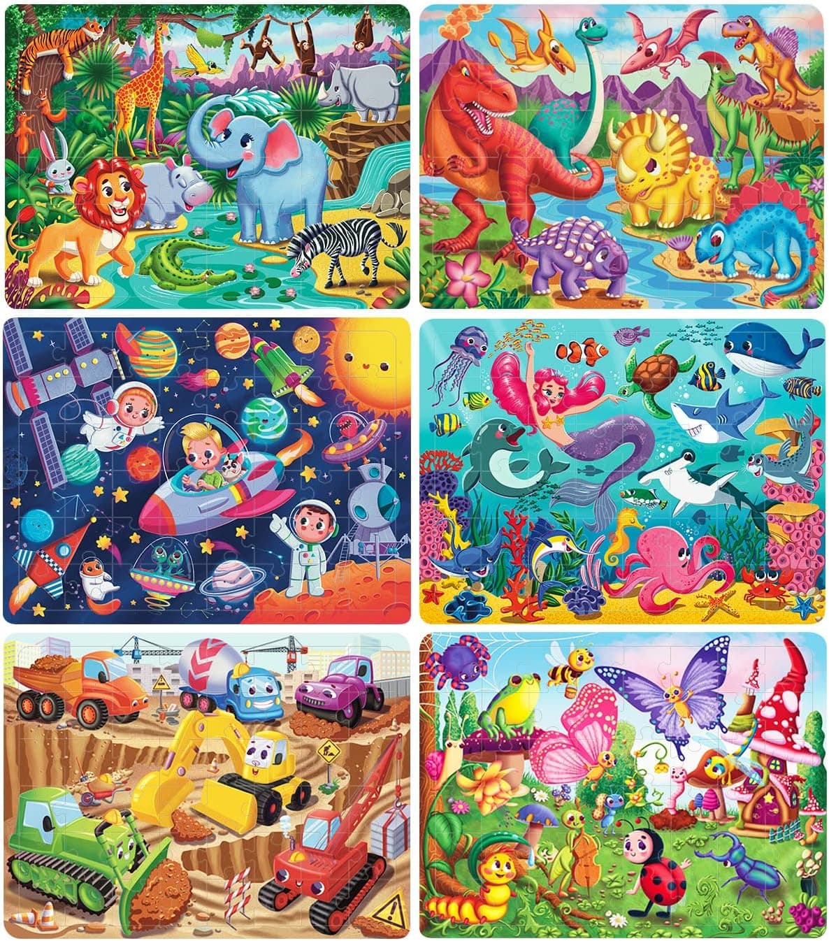 Puzzles for Kids Ages 3-5 | 4-8, 48 Piece Kids Jigsaw Puzzles for Kids 3 4 5 6 7 8 Years Old, Toddler Children Puzzles Preschool Learning Educational Toys for Little Boys and Girls