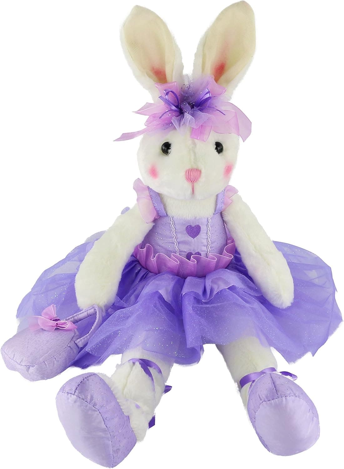 BSTAOFY WEWILL Ballerina Bunny Stuffed Animal Original Adorable Soft Plush Toys Rabbit Doll Gift for Kids Birthday Valentines Christmas Festivals, 23-Inch (Purple)