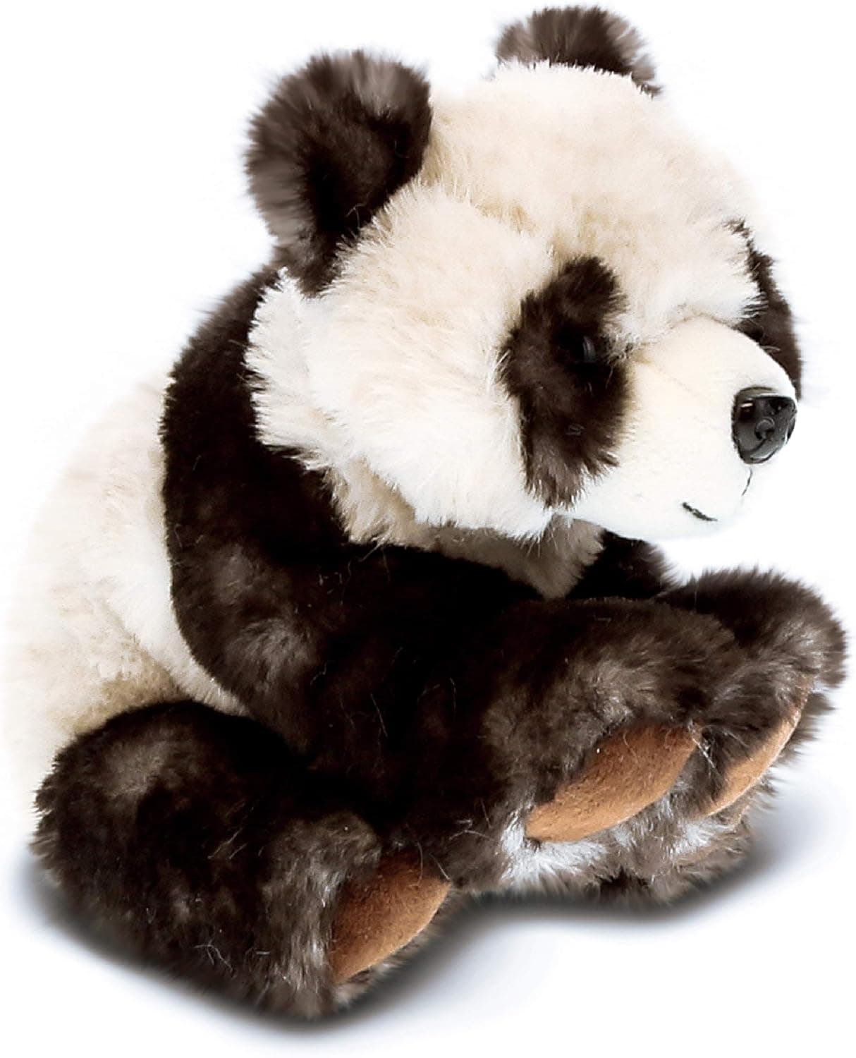 DolliBu Plush Panda Stuffed Animal - Soft Huggable Squat Panda, Adorable Playtime Panda Bear Plush Toy, Cute Wildlife Bear Cuddle Gift for Kids & Adult - 5.5 Inch
