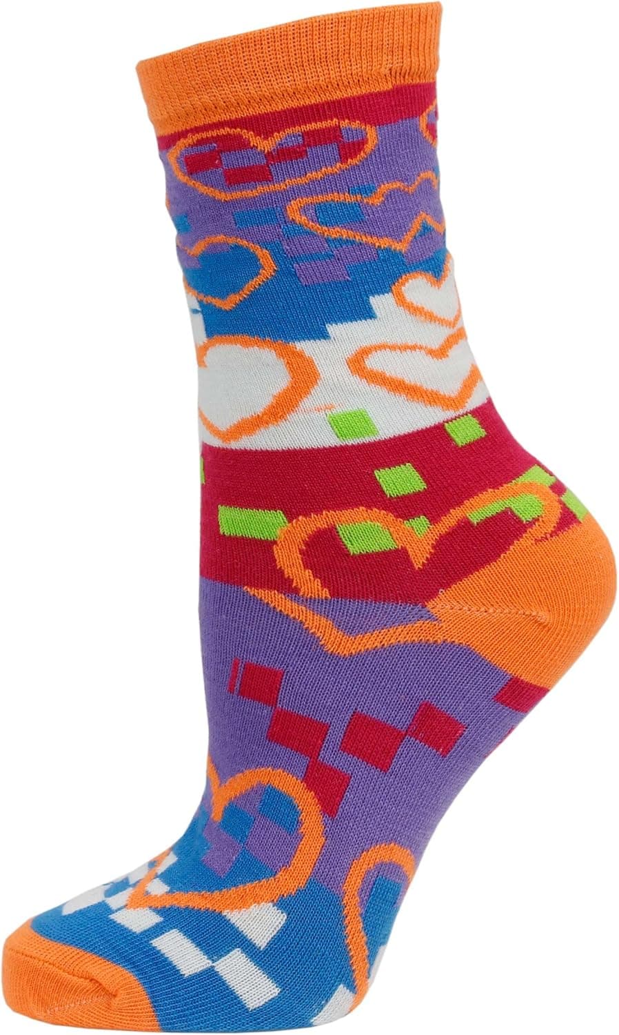 Hearts in Color Trouser Socks