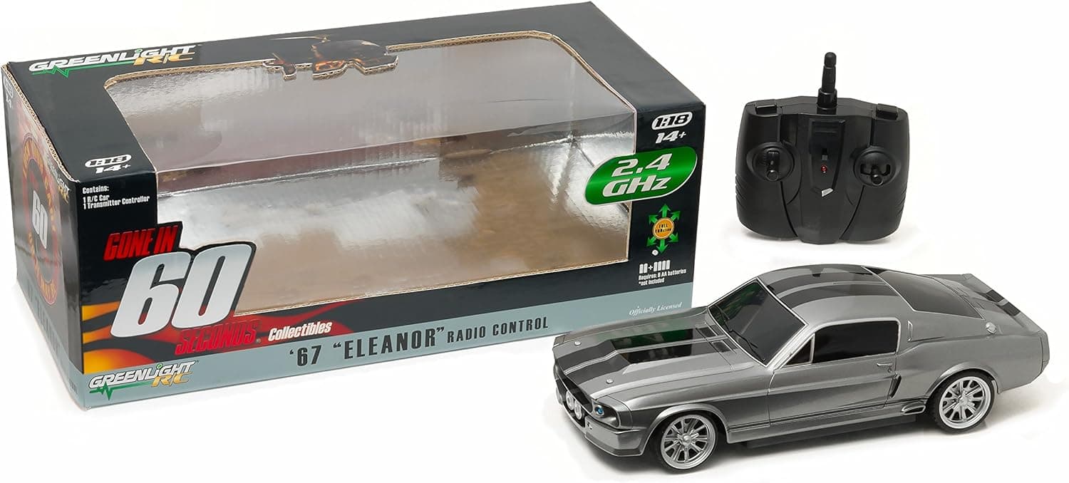 Greenlight Gone in Sixty S (2000) - 1967 Ford Mustang Eleanor 2.4 Ghz Remote Control (1:18 Scale) Vehicle