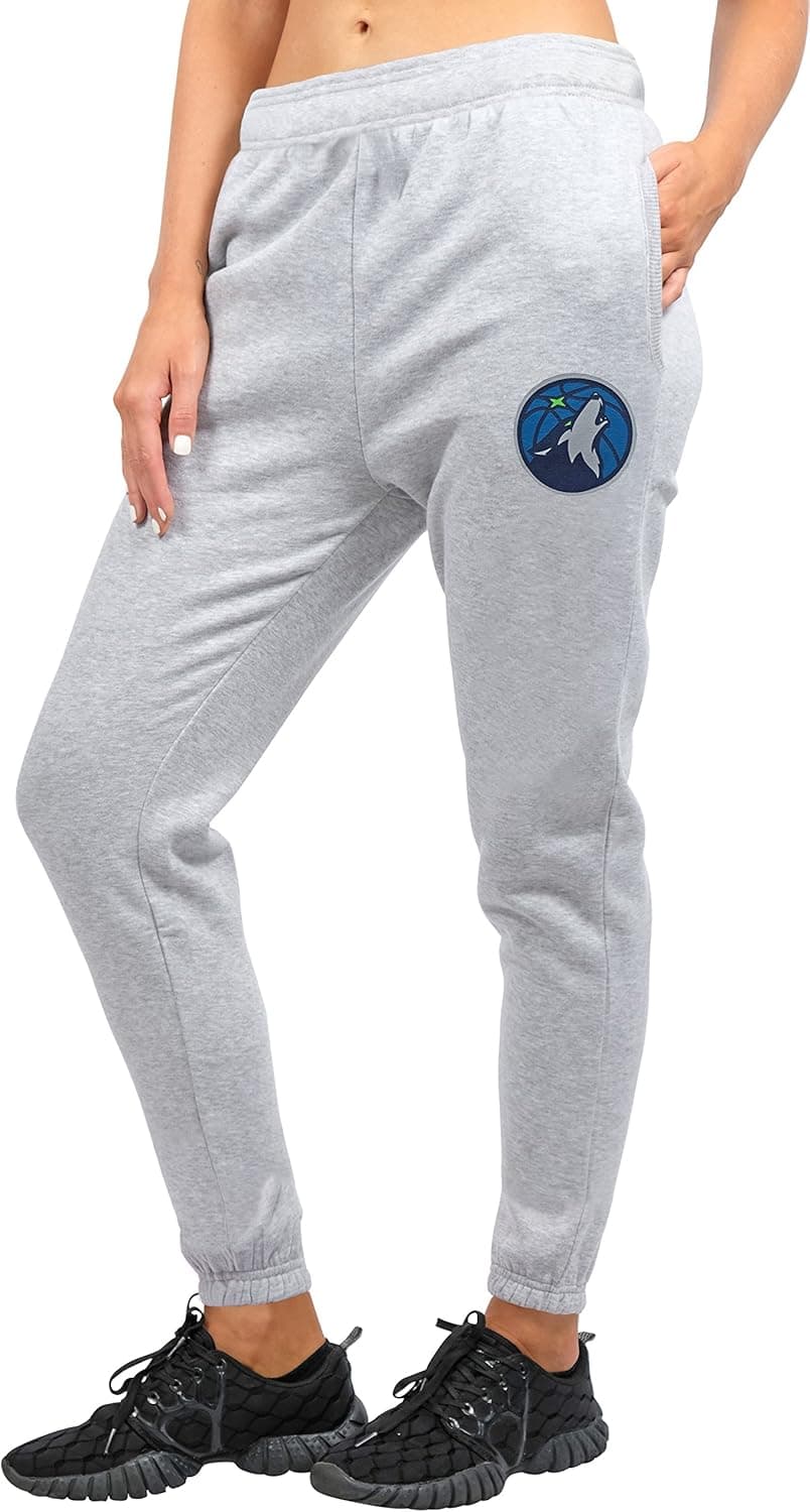 Ultra Game NBA Women's Jogger Pants Active Logo Fleece Sweatpants