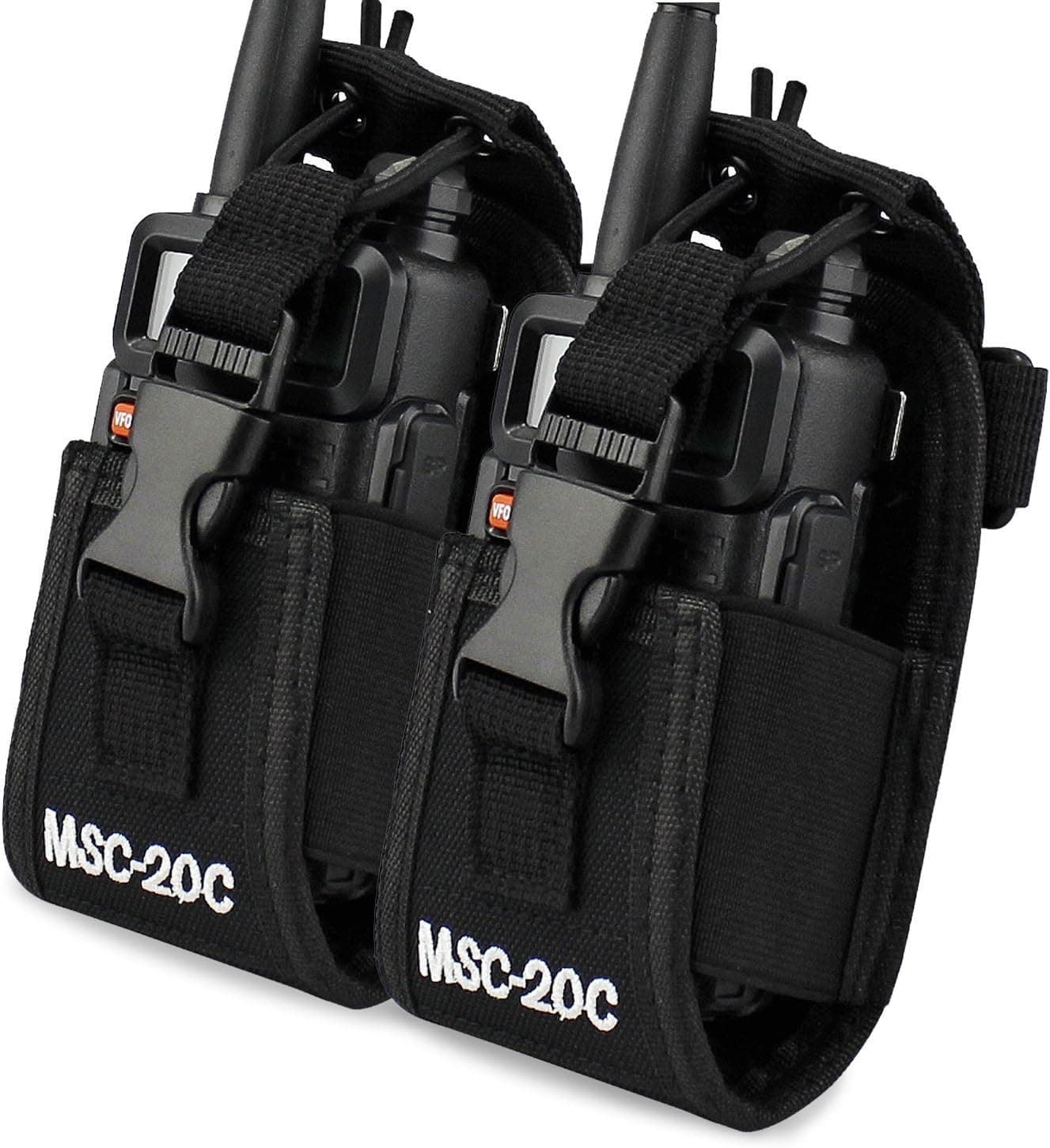 abcGoodefg 3in1 Multi-Function Universal Pouch Bag Holster Case Compatible with GPS PMR446 Motorola Kenwood Midland ICOM Yaesu Two Way Radio Transceiver Walkie Talkie (20C-2PACK)