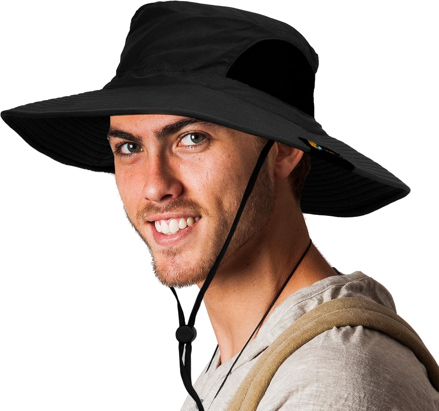 SUN CUBE Wide Brim Sun Hat Men Women, Hiking Fishing Sun Hat, Chin Strap, Safari Summer Hat, Outdoor Boonie, UPF 50+