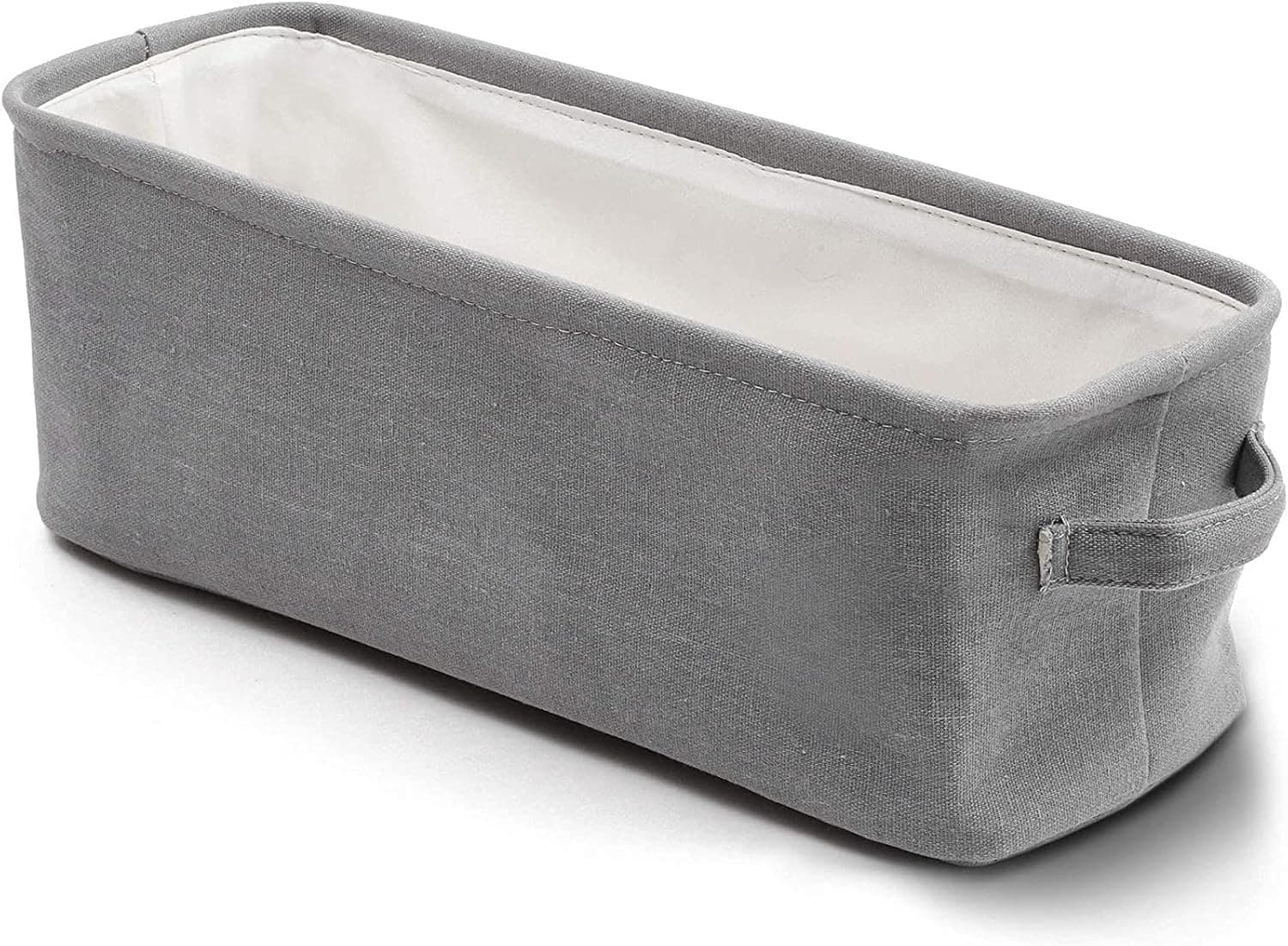 Juvale Grey Fabric Bathroom Storage Bin (16 x 6 x 5.5 Inches)