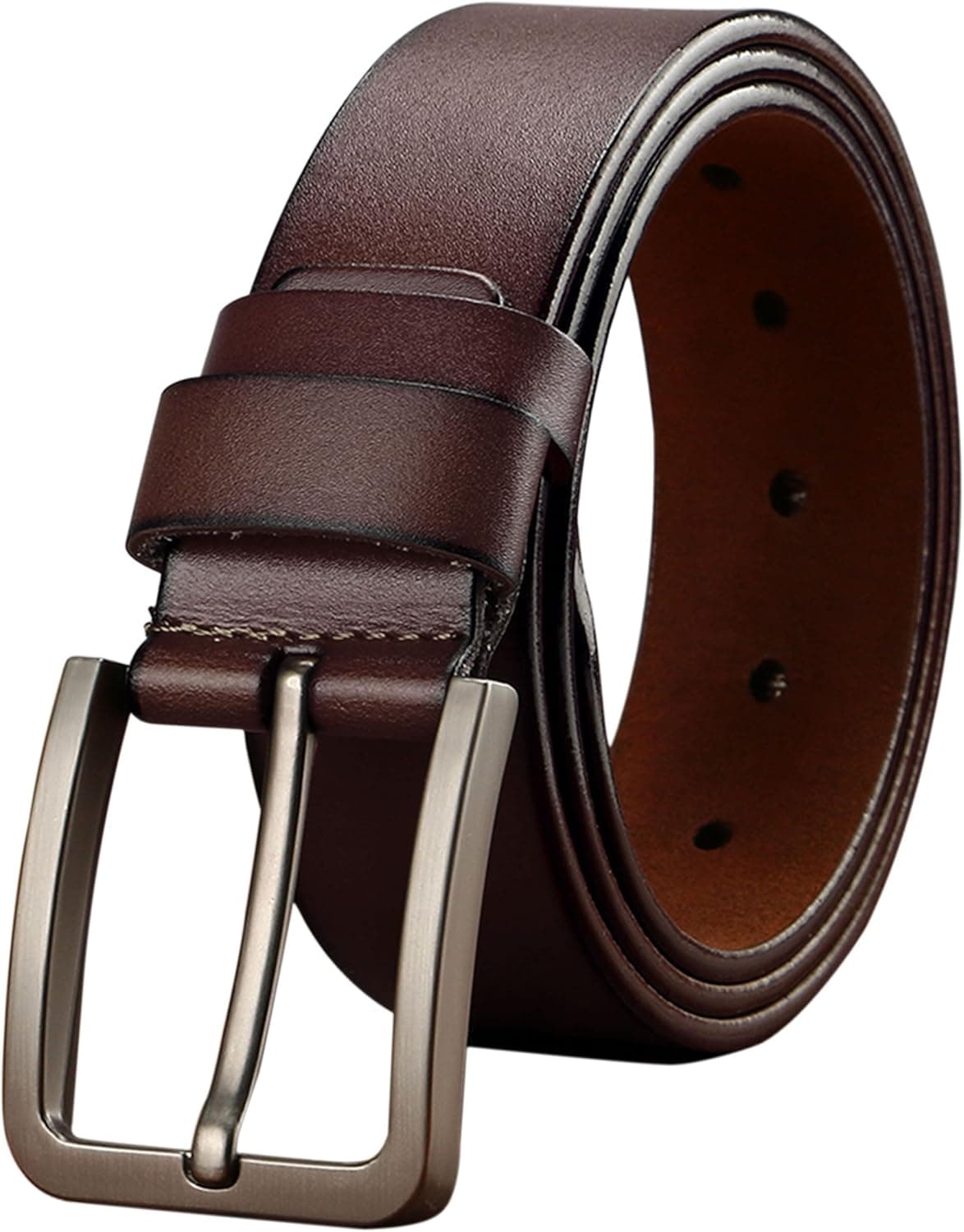 Men's belt,Gifny Cowhide Genuine Leather Reversible Belts for Men 1 1/2" wide