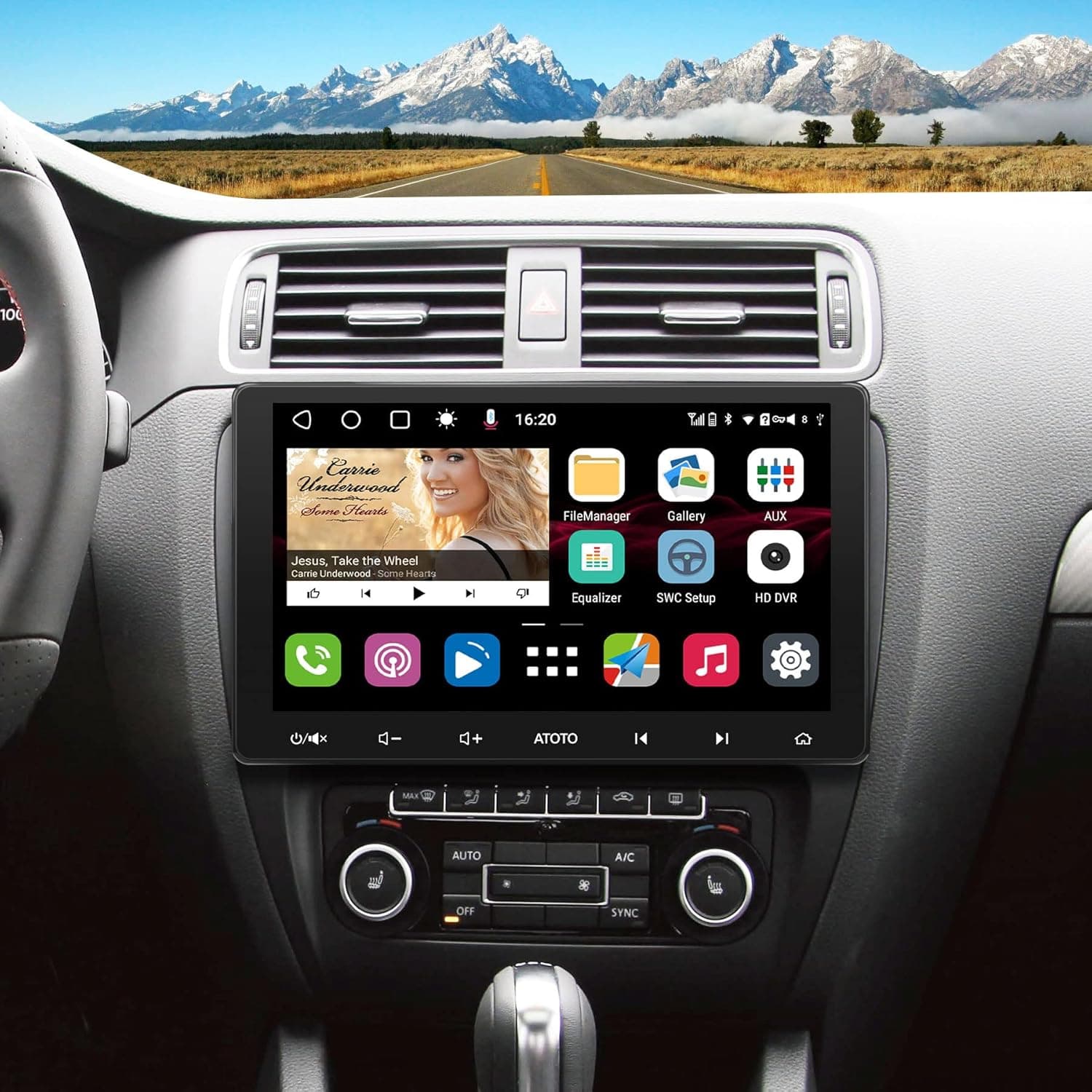 [For Selected VW Passat/Jetta/Tiguan] ATOTO S8 Standard 10.1 inch Car Stereo, Android In-Dash Navigation, Wireless CarPlay & Android Auto, 3GB+32GB, USB Tethering, HD Rearview with LRV, SCVC,S8VW114SD