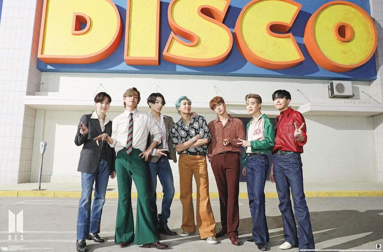 Trends International BTS-BE: Dynamite-Disco Wall Poster, 22.375" x 34", Unframed Version