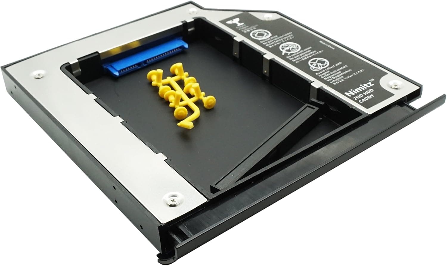 Nimitz 2nd HDD SSD Hard Drive Caddy for Hp Probook 6460b 6465b 6470b 6475b with Bezel