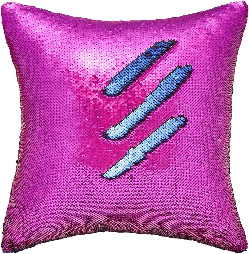 MHJY Sequin Pillow Case, Mermaid Pillow Cover Reversible Sequin Pillowcase Color Changing Magic Flip Sequin Throw Pillow Cushion Covers 16" x 16"