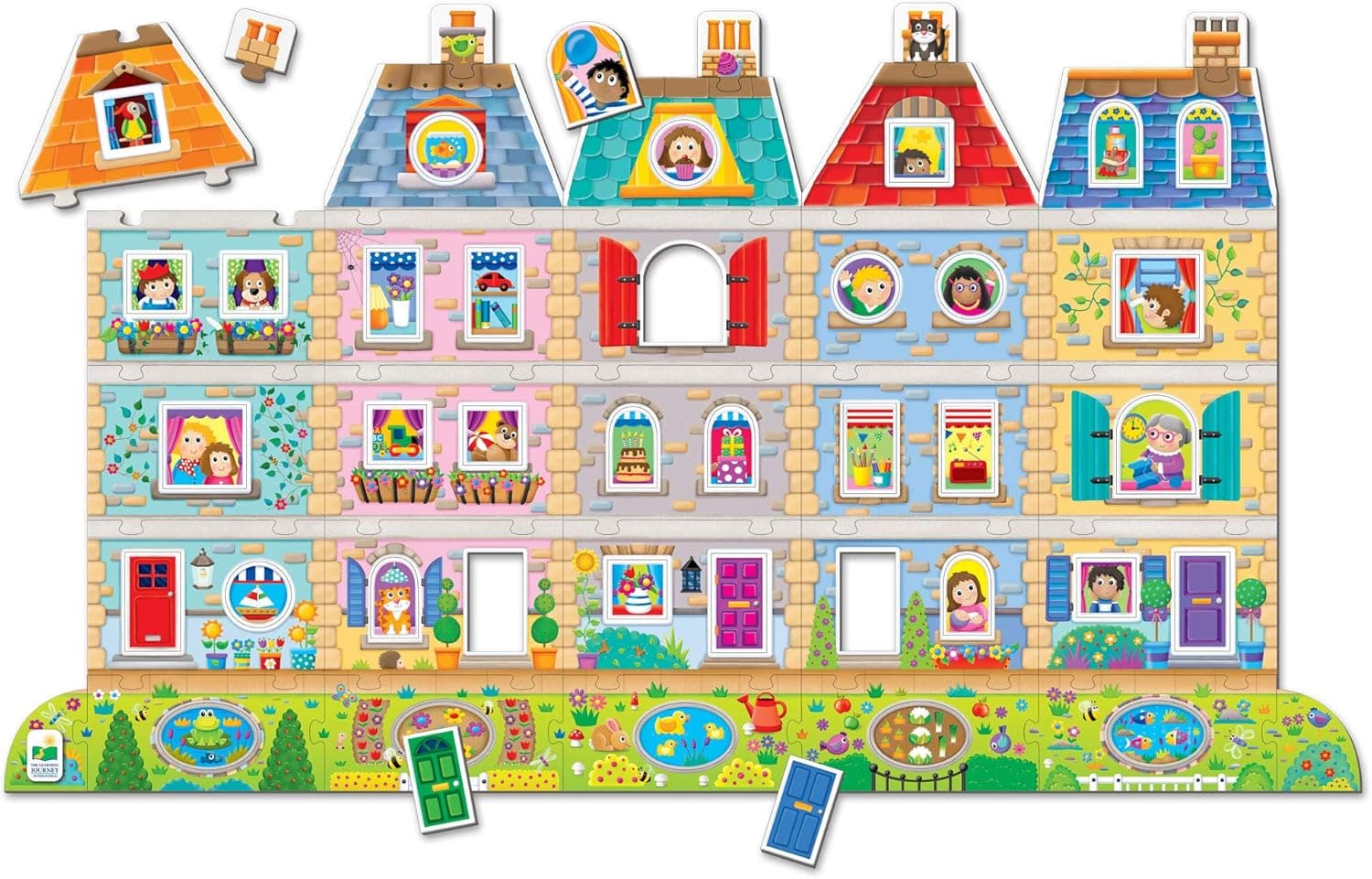 The Learning Journey - Puzzle Doubles! Create A Scene - Neighborhood - Puzzles for Kids - Toddler Games & Gifts for Boys & Girls Ages 3 Years and Up - Award Winning Game and Puzzles