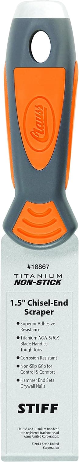Clauss 18867 1.5" Titanium Non-Stick Stiff Chisel