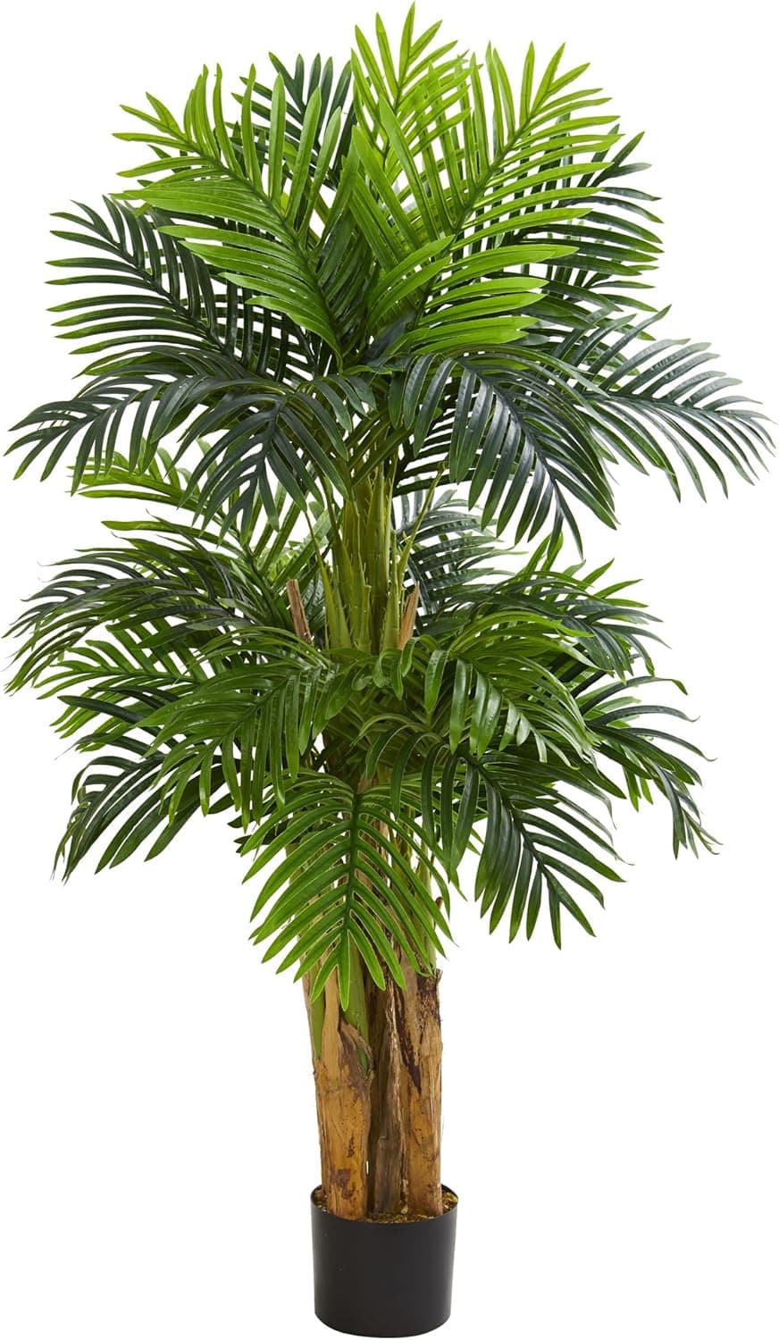 Nearly Natural 5’ Triple Areca Palm Tree Artificial Plant, Green