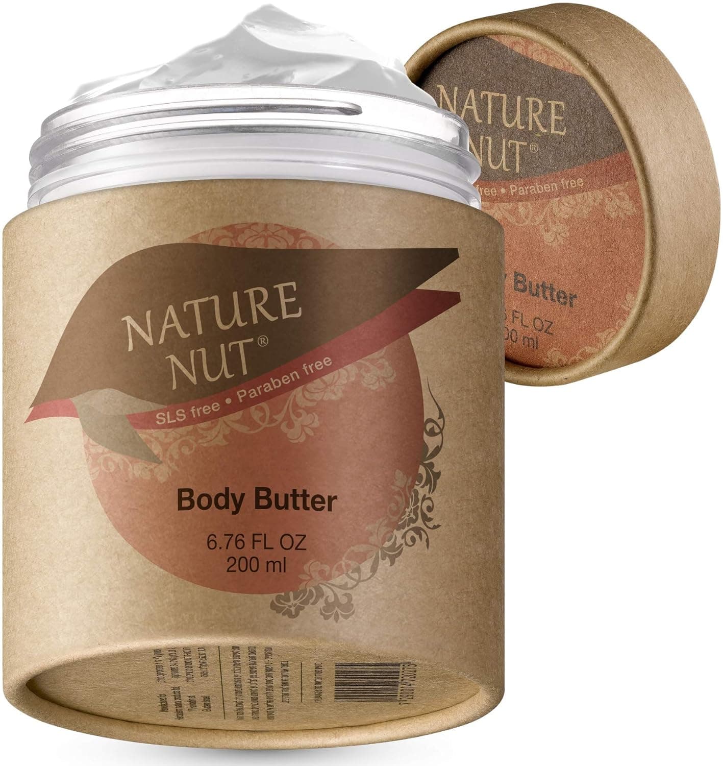 Nature Nut Body Butter, Skin Moisturizer, Freshly Scented, Well Absorbed - Thick Cream, Body Lotion for Dry Skin with 5 Nut Hydration Boost Skin Glow Formula For Soft and Silky Skin