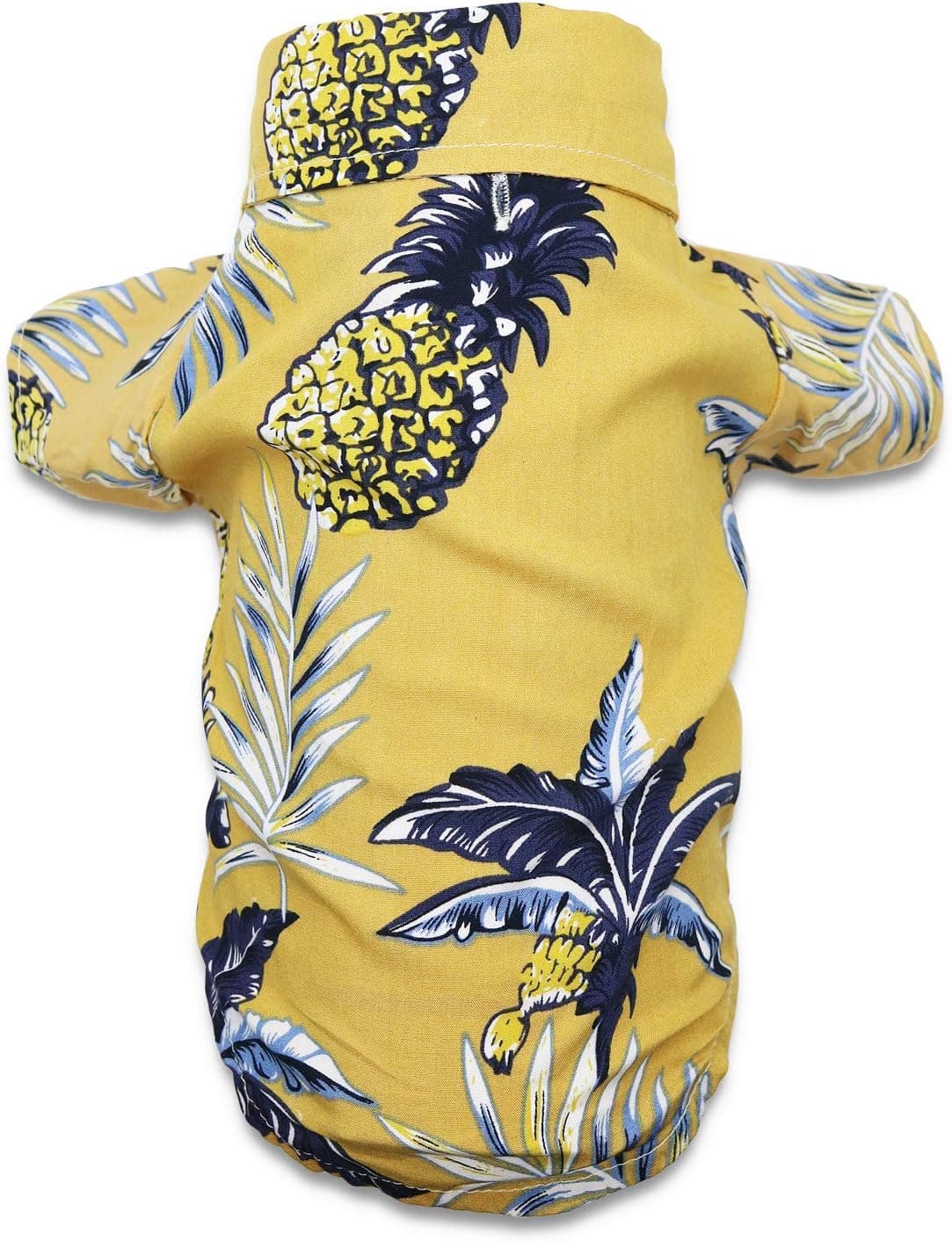 DroolingDog Pet Hawaiian Shirts Dog Vacation Clothes Camp Tshirts Small Dog Summer Apparel, Large