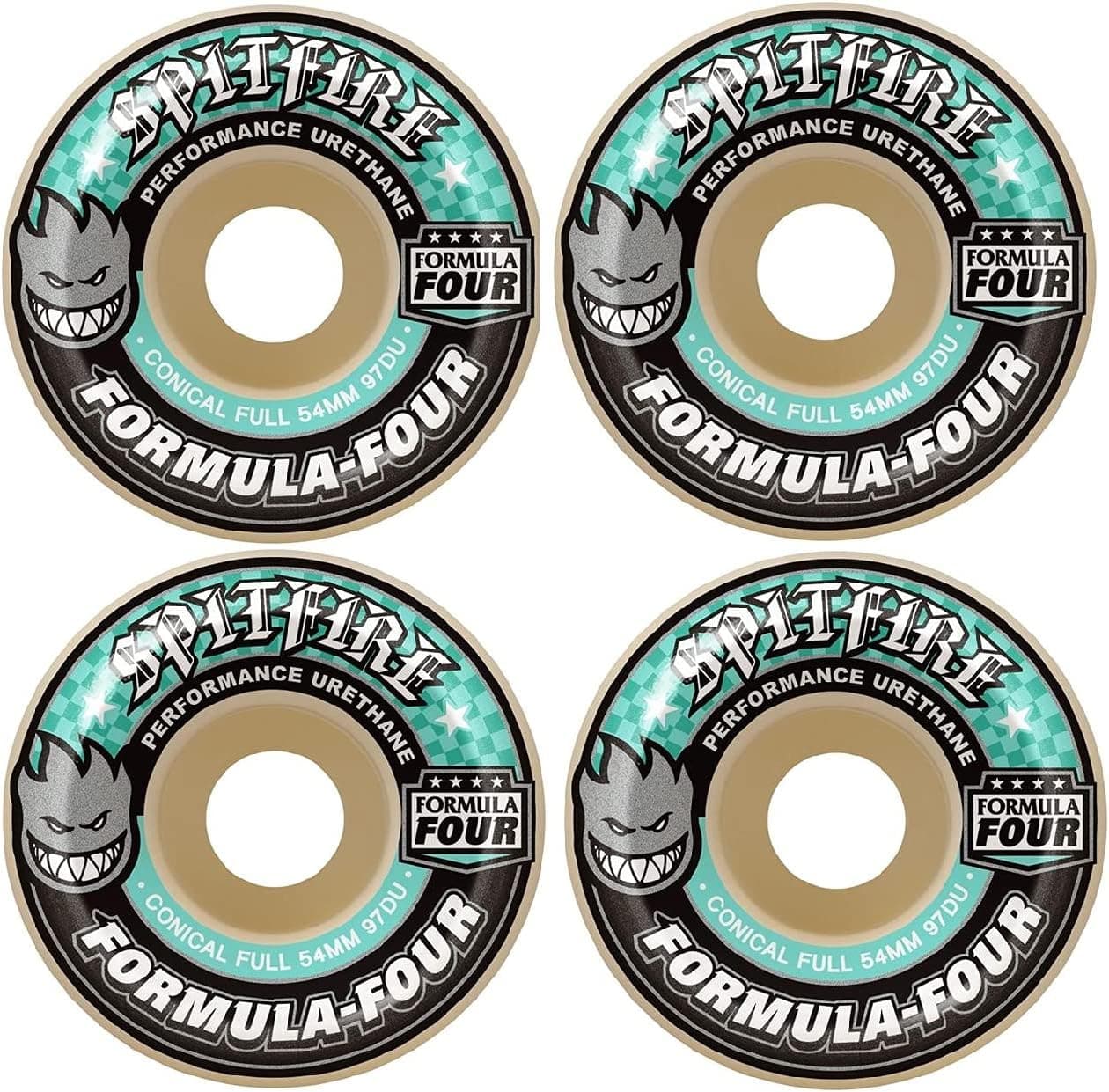 Spitfire F4 97 Conical Full Skateboard Wheels - Natural - 54mm