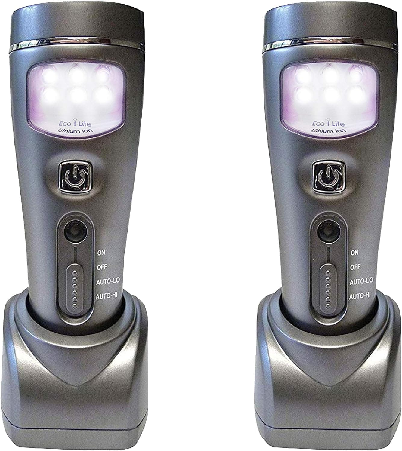 Capstone Lighting 4-in-1 Eco-I-Lite, 2 Pack – Emergency Flashlights, Night Light, Power Failure Light and Work Light – This Rechargeable LED Flashlight is Perfect for Power Outages and Hurricanes