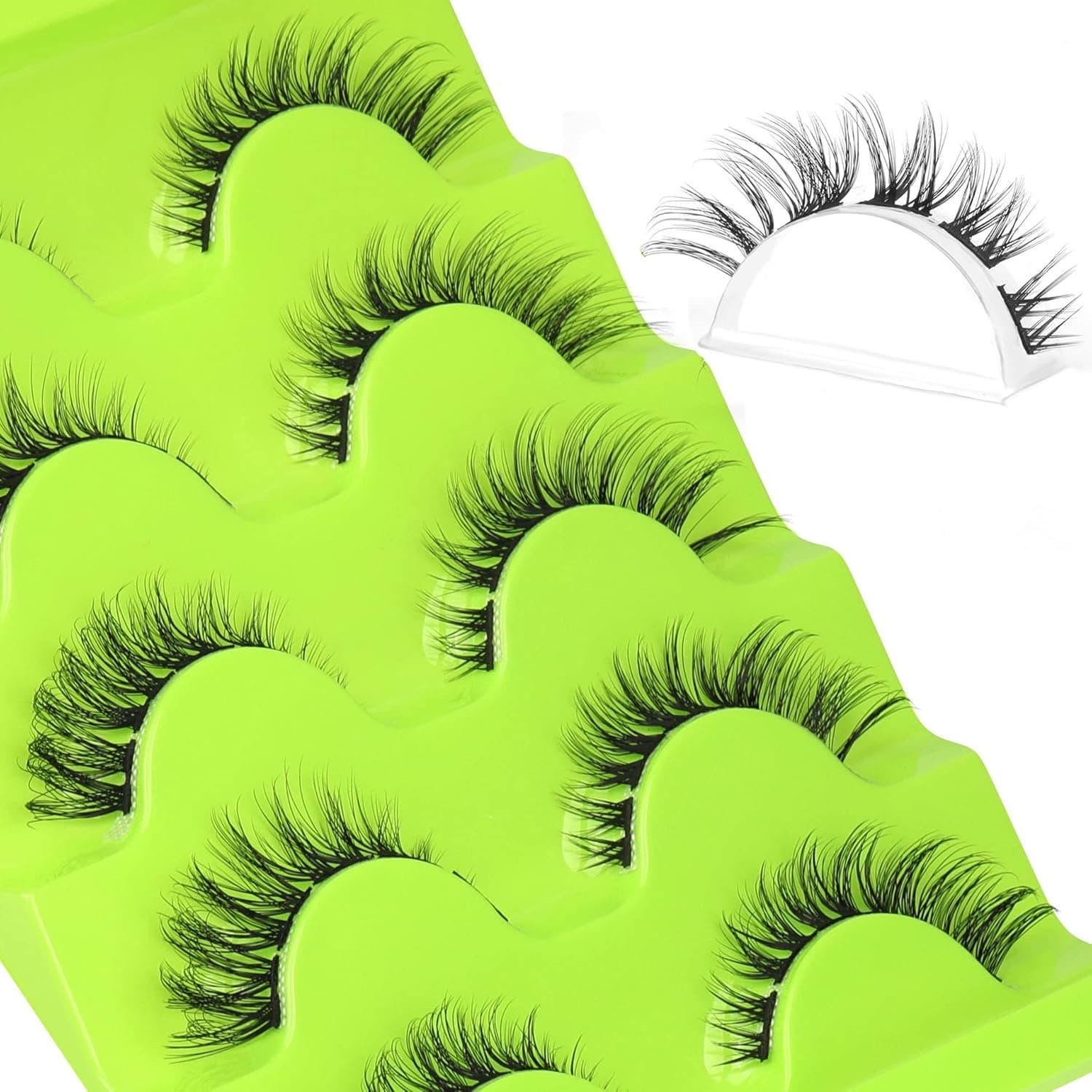 Lash Clusters DIY Eyelash Extensions Natural False Eyelashes Wispy Individual Lashes Natural Look Fluffy Cat Eye Cluster Lashes Pack 50 Pcs 4-15mm Mink Fake Lash Strips