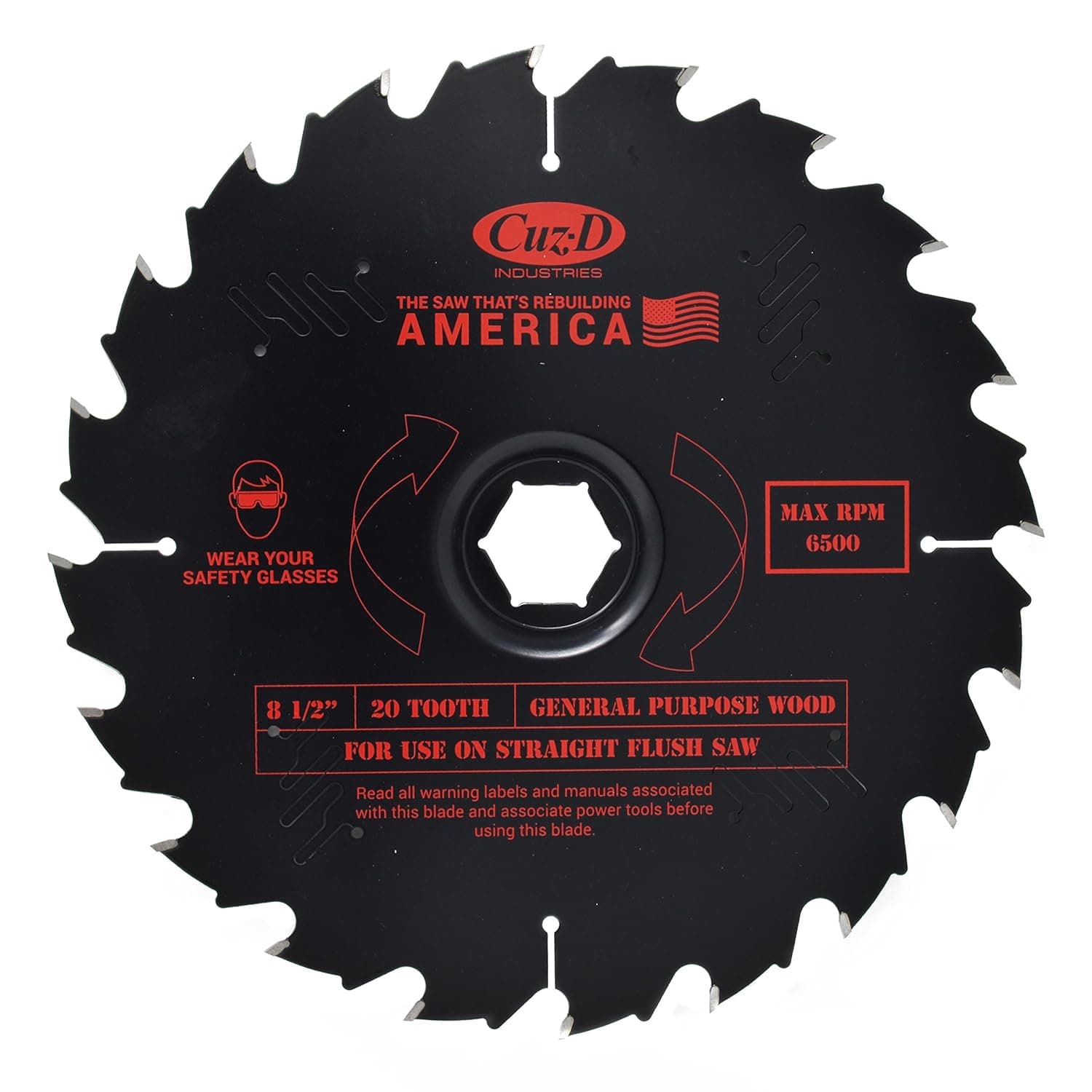 Cuz-D 85-20CWD 20 Tooth Carbide Tip Blade for Straight Flush Saw