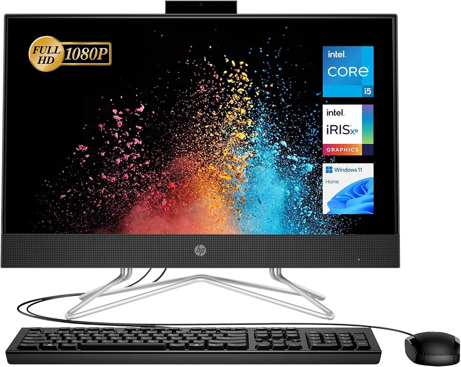 HP [Windows 11 Home] Newest All-in-One Desktop | 23.8" Full HD Screen | Intel Core i5-1135G7 Processor |32GB RAM | 1TB SSD | Webcam | DVD-RW | Black