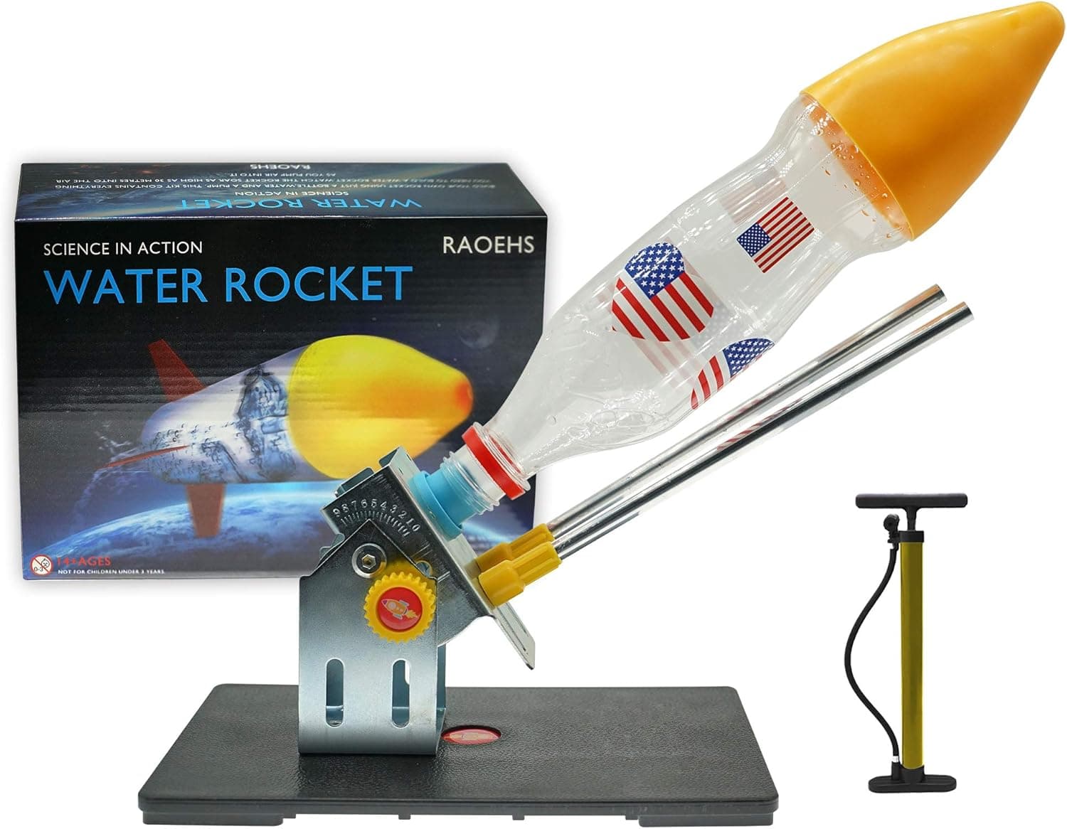 Water Rocket Launcher for Kids,Strong Materials Made,with Water Launcher and Pump,DIY Science Space Stem Toys Gift for Kids & Teens, Boys & Girls