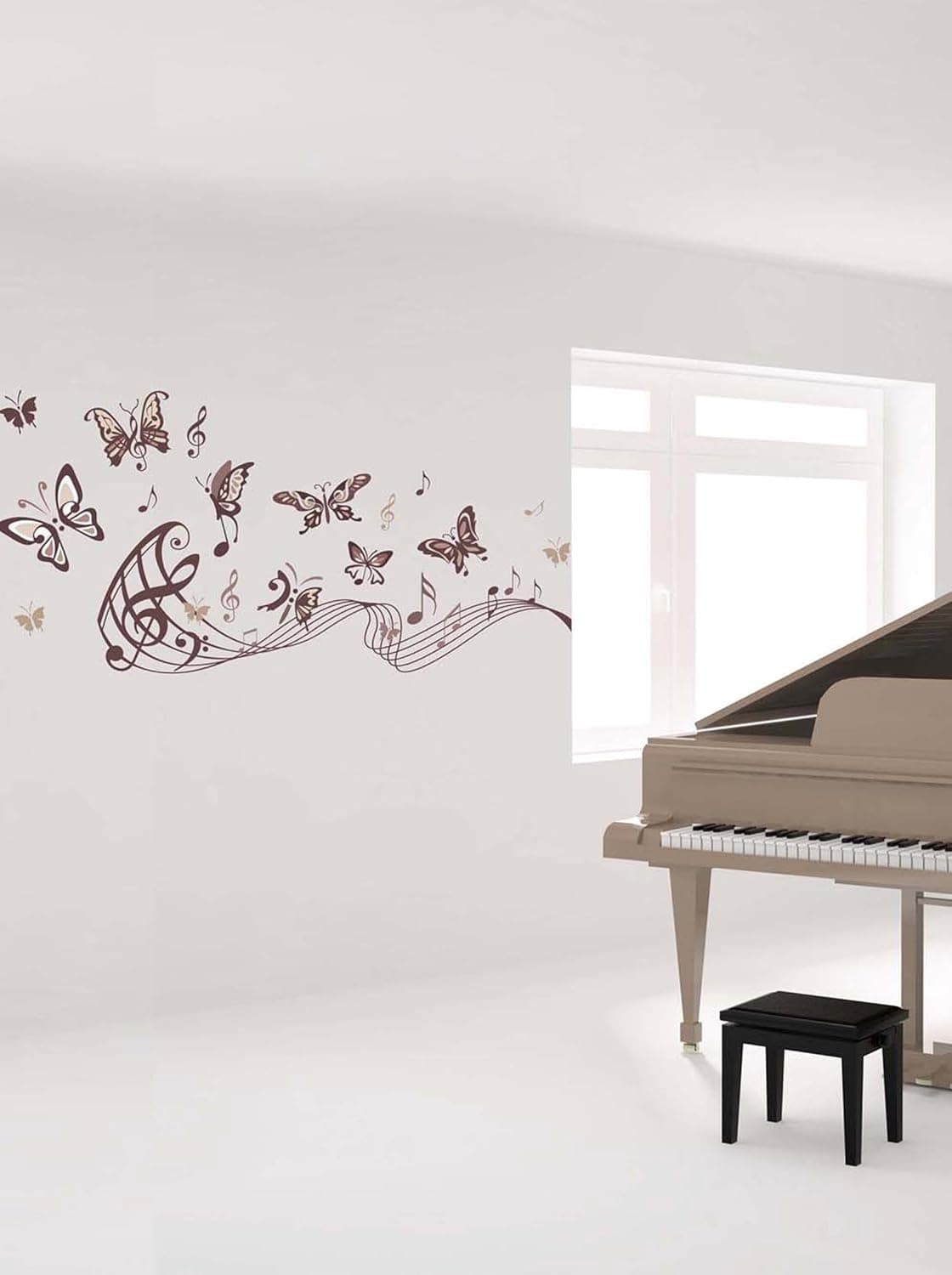 Musical Butterflies Wall Decal Sticker 28 x 20in