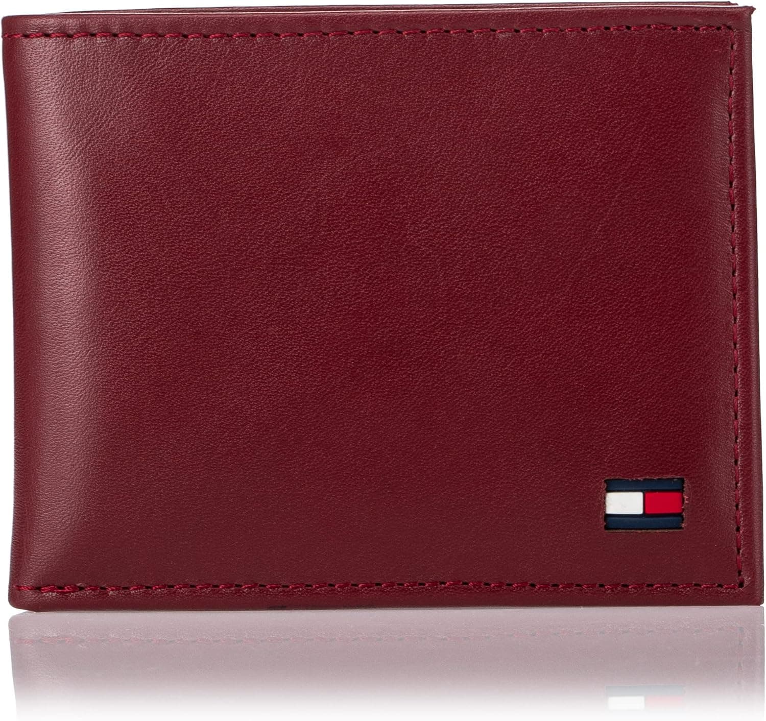 Tommy Hilfiger Men's Genuine Leather Passcase Wallet with Multiple Card Slots