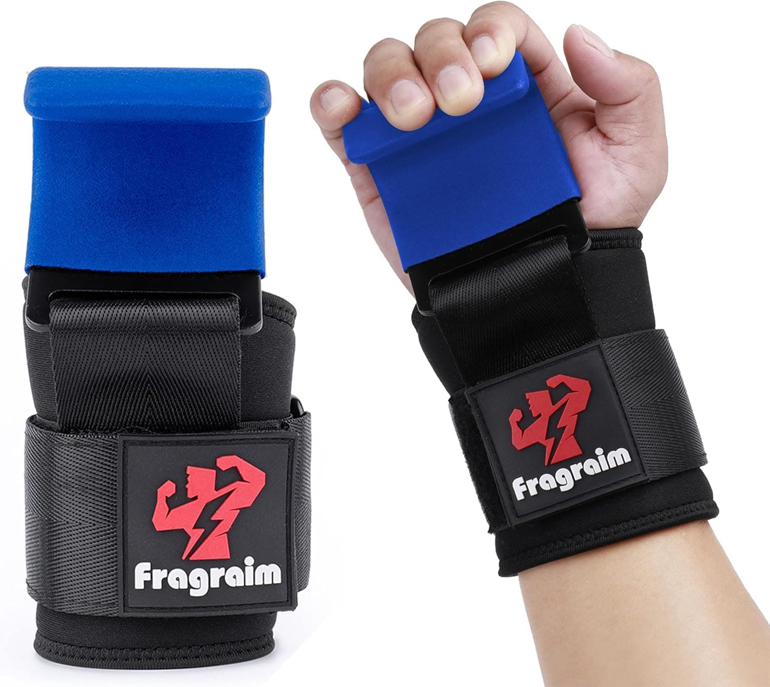 Weight Lifting Hooks Heavy Duty Lifting Wrist Straps Weightlifting Gym Gloves for Men & Women, 8mm Thick Padded Neoprene for Liftups, Powerlifting, Pull Up Bar (Pair)