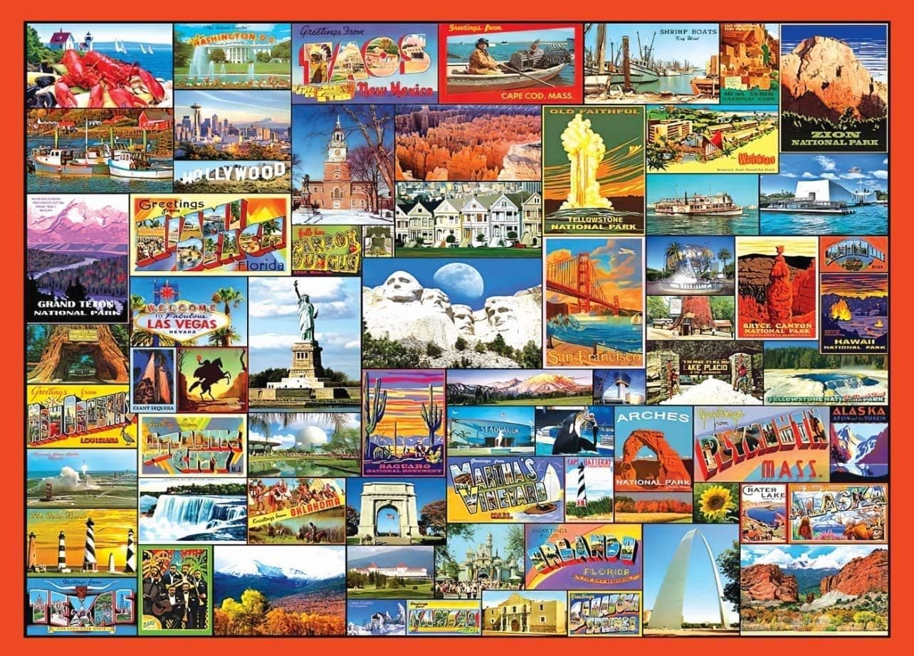 ANZOME Best Locations in The U.S. Puzzle -1000 Piece Jigsaw Puzzle for Kids Adults, Puzzle Game Artwork for Adutsl
