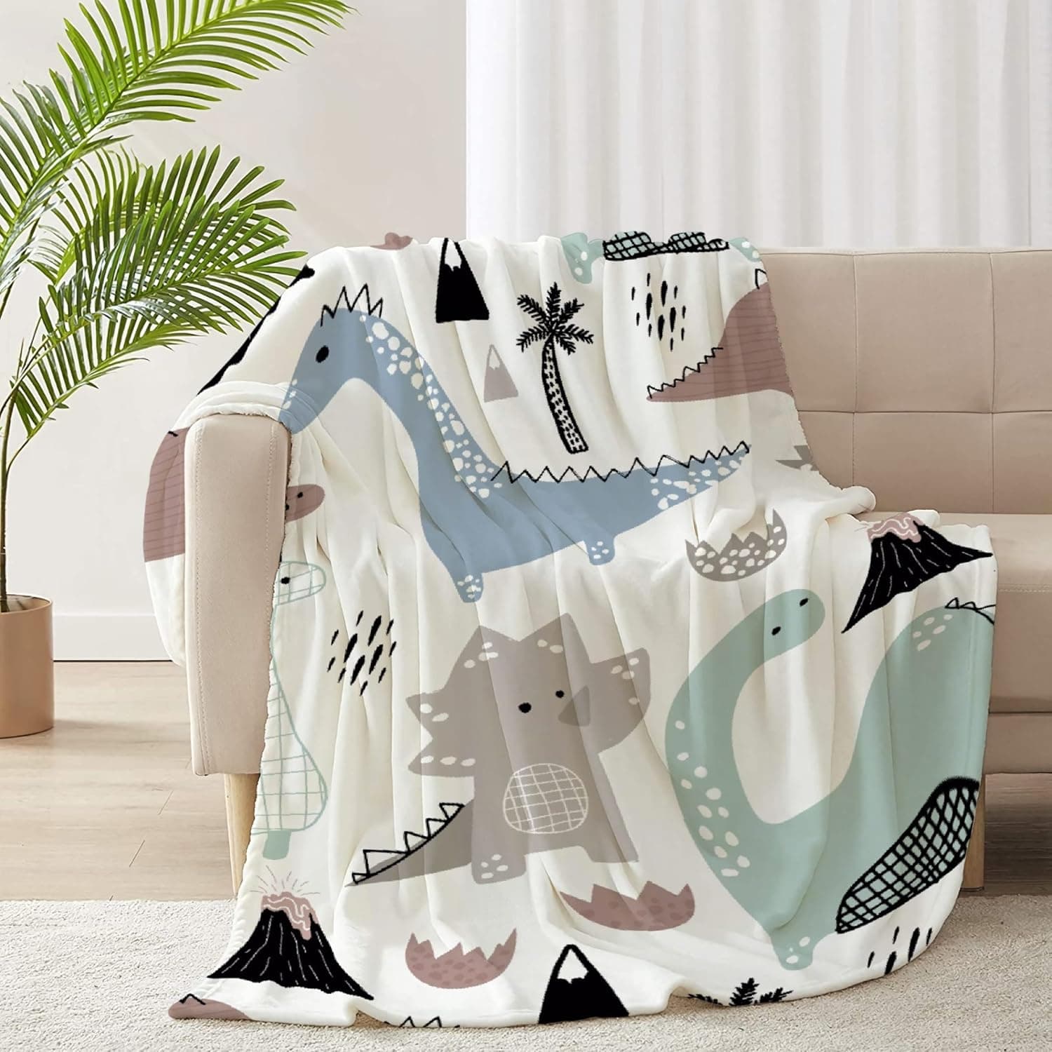 ARNOVIC Cute Animal Baby Dinosaur Blanket, Cute Animal Gift for Women Men Girl Boy Birthday,Lightweight Soft Worm Cozy Flannel Throw for Bedding Sofa Couch 60"x80" Most People Choice for Aldult-L