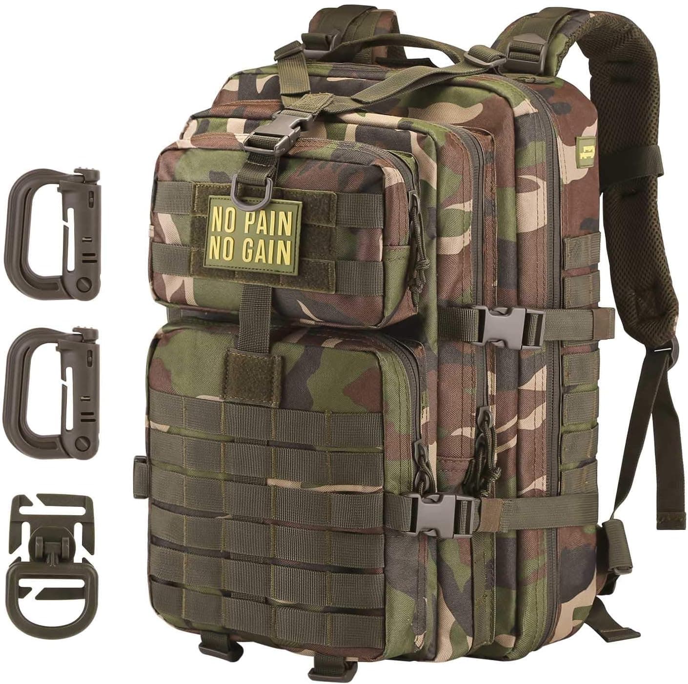 Hannibal Tactical MOLLE Assault Pack, Tactical Backpack Military Army Camping Rucksack, 3-Day Pack