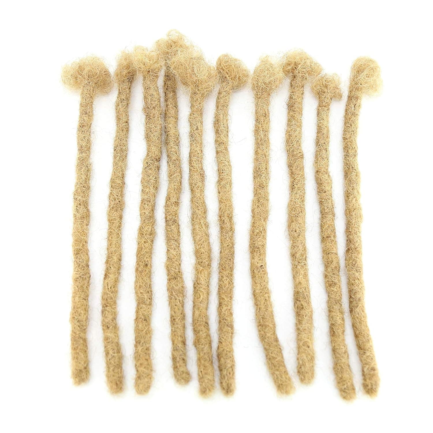ZigZag Hair Dreadlocks Extensions Human Hair Brown #27 Color 8inch 10 Strands Handmade 0.6CM Loc Crochet Braiding Decoration for Men/Women Hip-hop Locs Reggae Braiding Hair (8 Inch (Pack of 10), #27)
